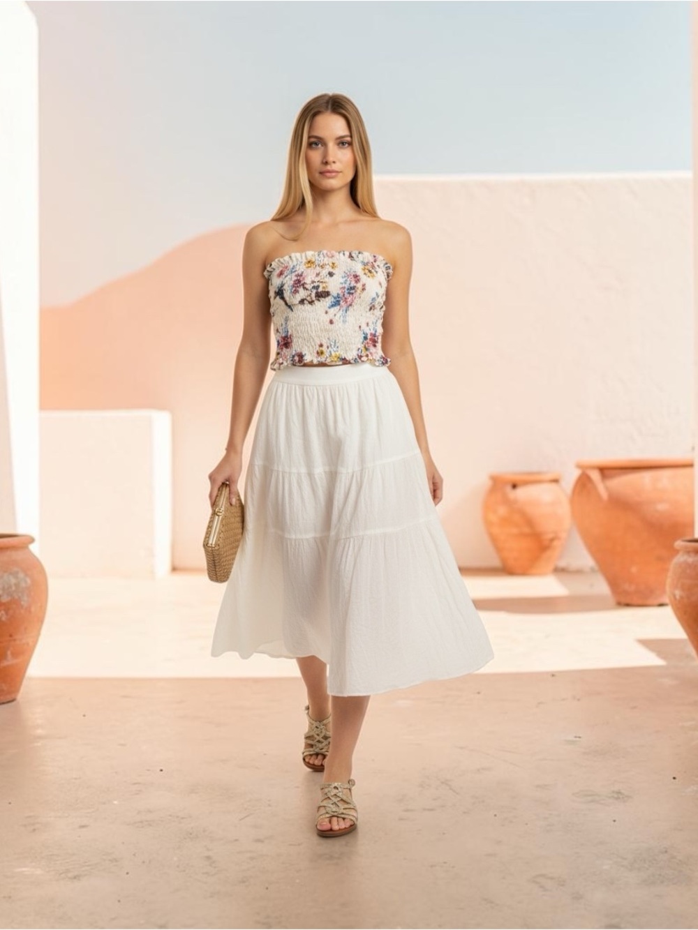 A. Byer White Skirt Sz M - Picture 1 of 5